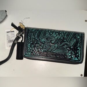 Shyanne Wallet - Black & Teal - BootBarn